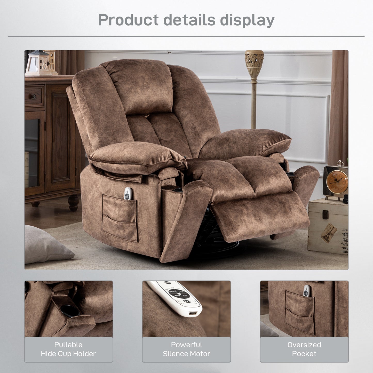 Recliner Chair SP-9065-BROWN